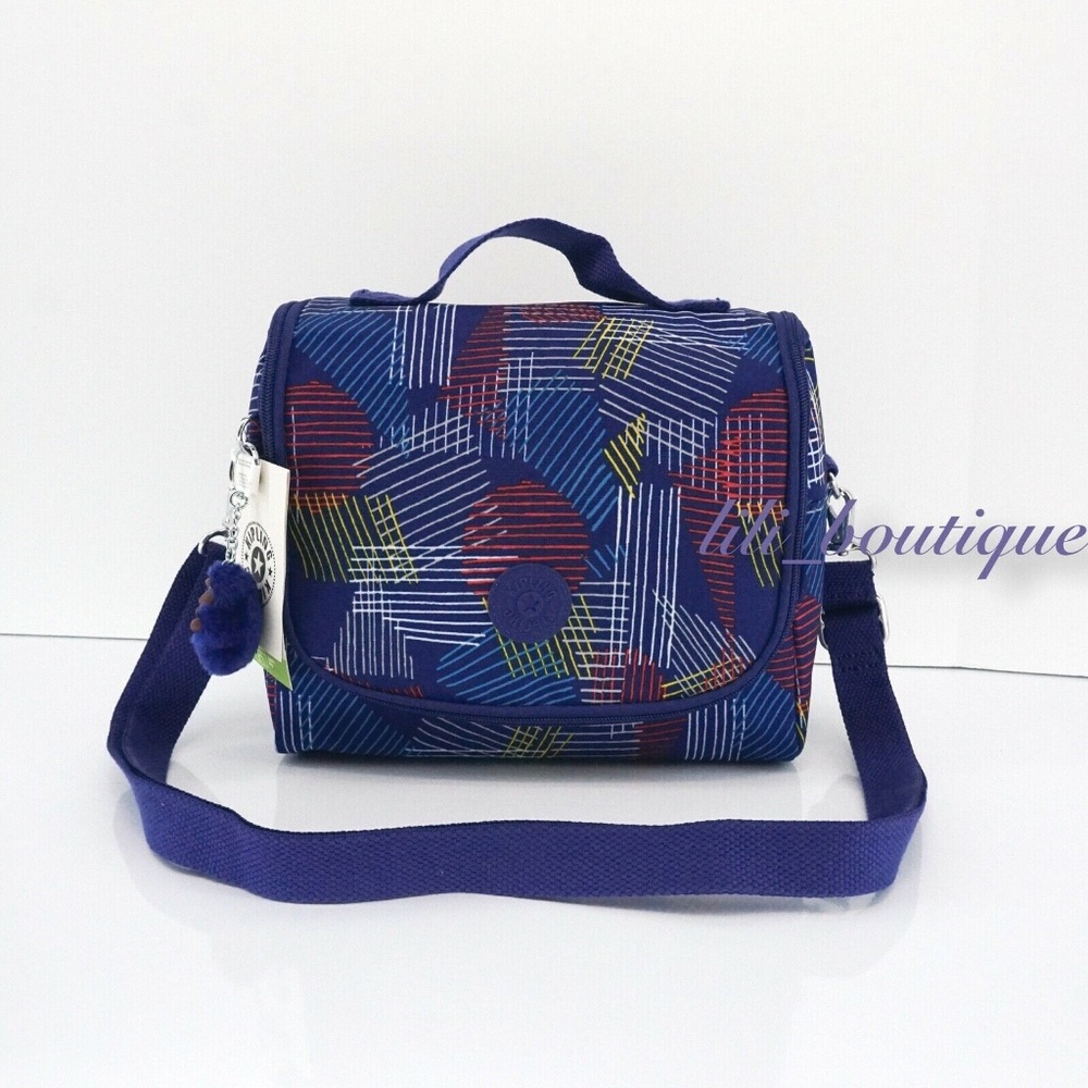 NWT Kipling AC7256 Kichirou Insulated Lunch Bag Polyester Geometric Mingle Multi